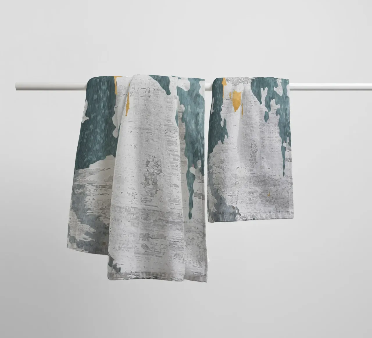 abstract art gray texture badhanddoek van vintageshop