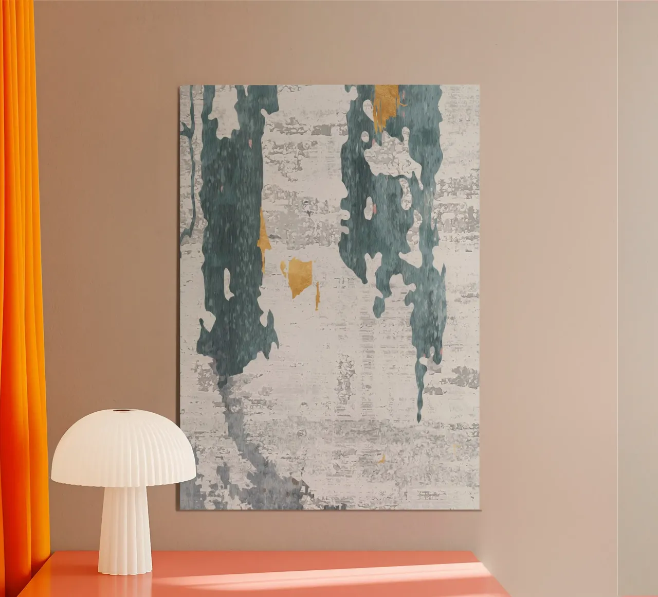 abstract art gray texture alluminio dibond da vintageshop