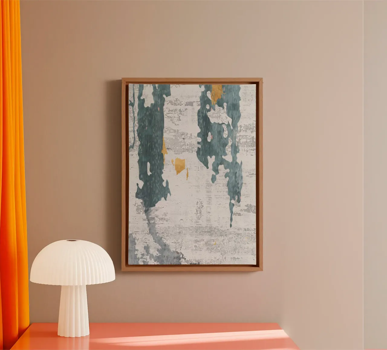 abstract art gray texture tela da vintageshop