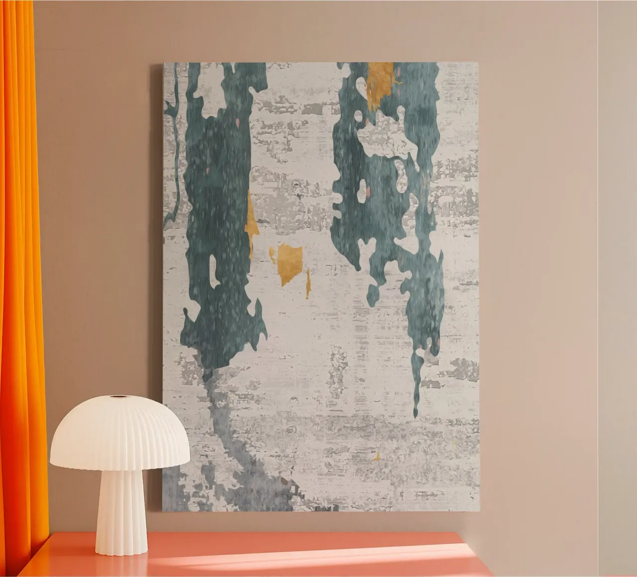 abstract art gray texture tela da vintageshop