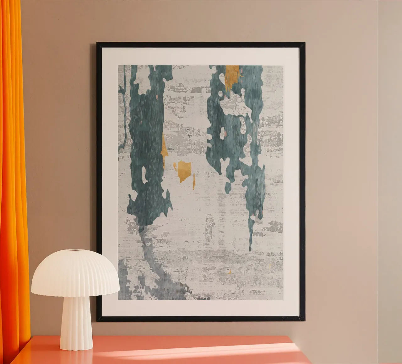 abstract art gray texture poster da vintageshop