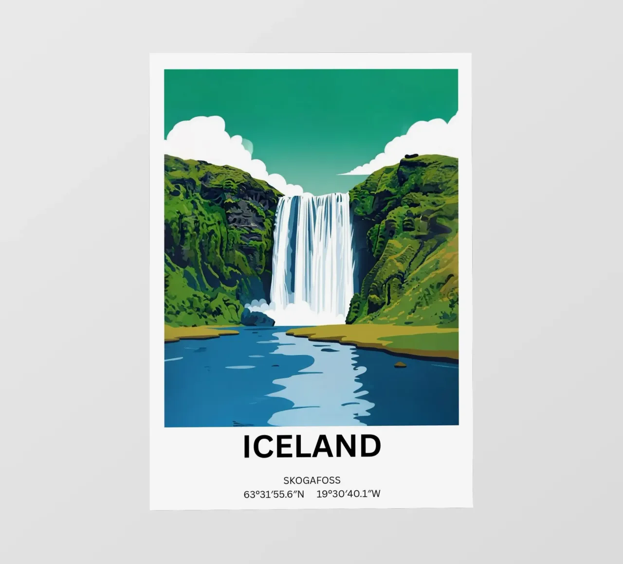 Skógafoss: The Original White Noise Machine, Iceland pellicola backlit da ZEN VACATION