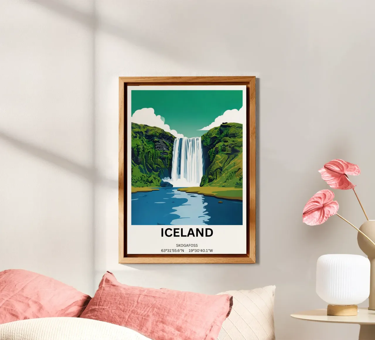 Skógafoss: The Original White Noise Machine, Iceland alluminio dibond da ZEN VACATION