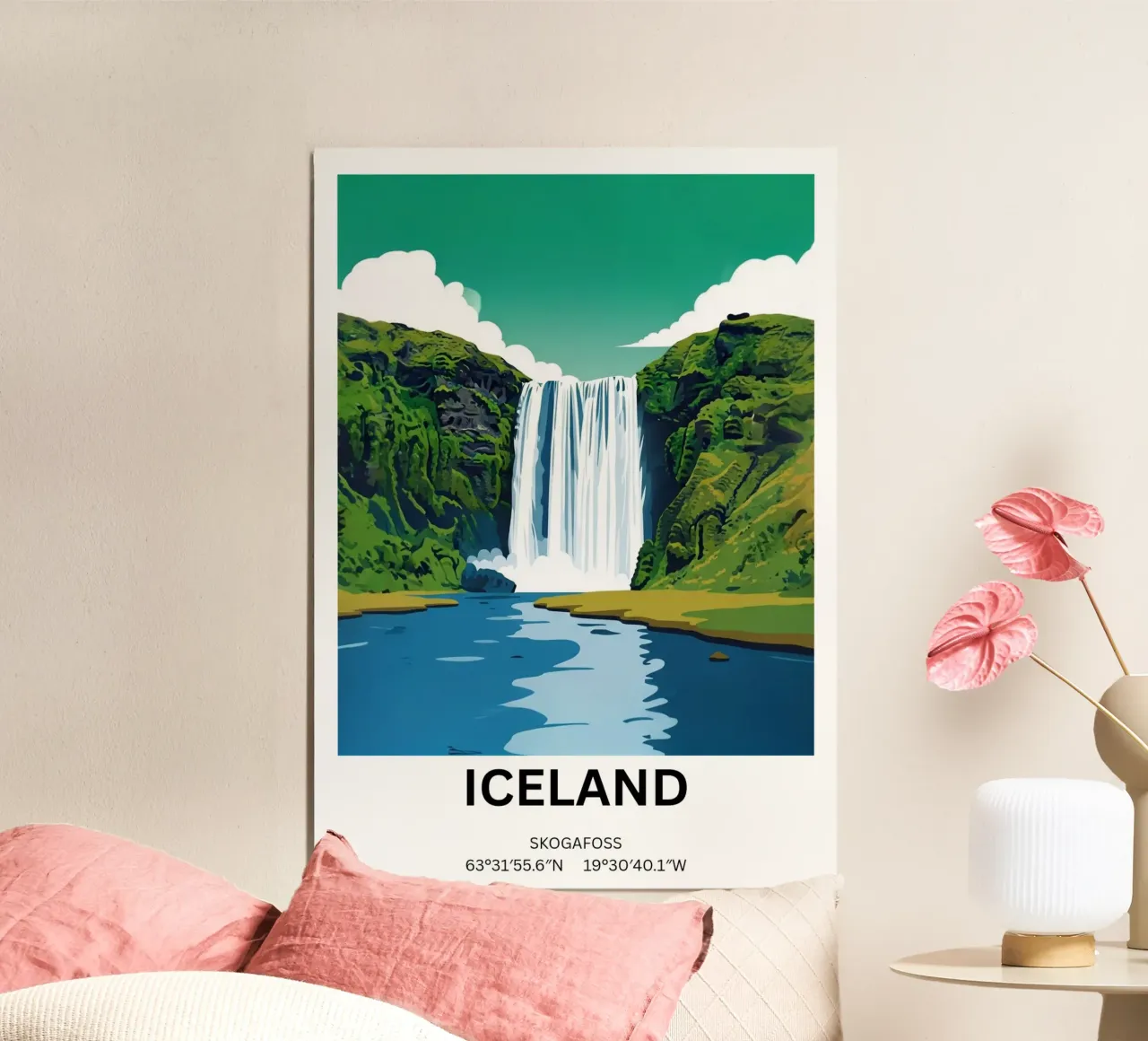 Skógafoss: The Original White Noise Machine, Iceland carta hahnemühle da ZEN VACATION