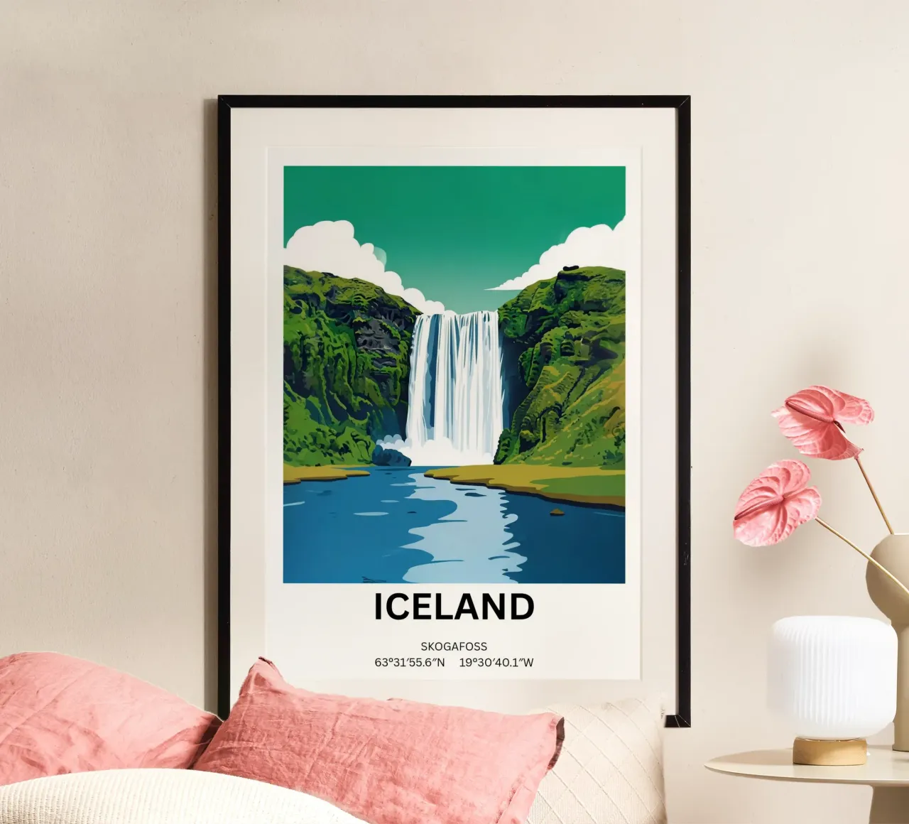 Skógafoss: The Original White Noise Machine, Iceland carta hahnemühle da ZEN VACATION