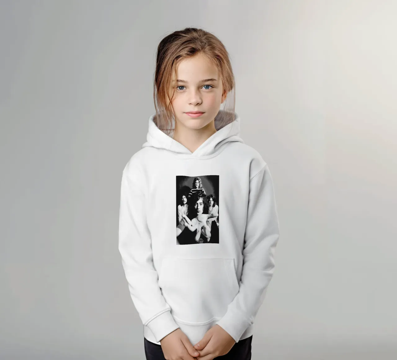 led zeppelin felpa bambino con cappuccio da vanhesling