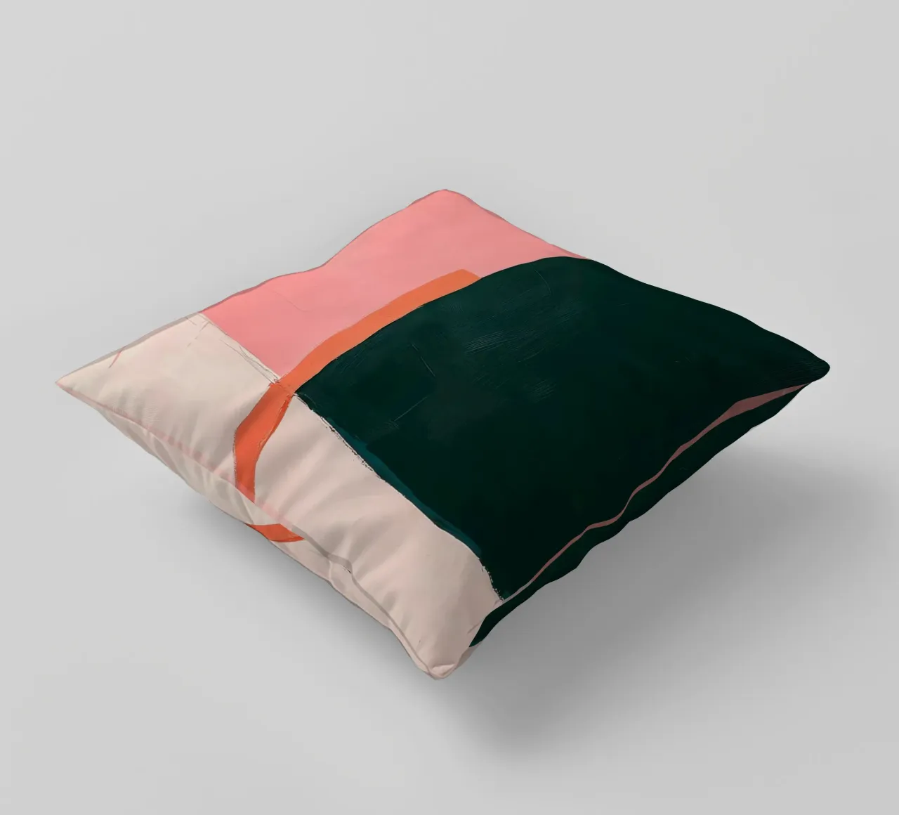Composizione minimalista in rosa e verde cuscino da Euphoria Theresa