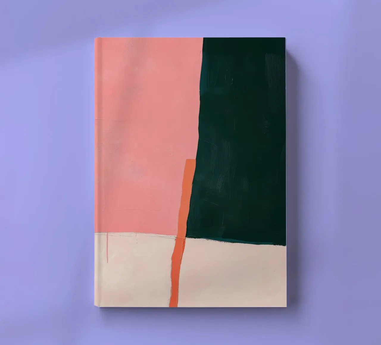Minimalist composition in pink & green notebook by Euphoria Theresa