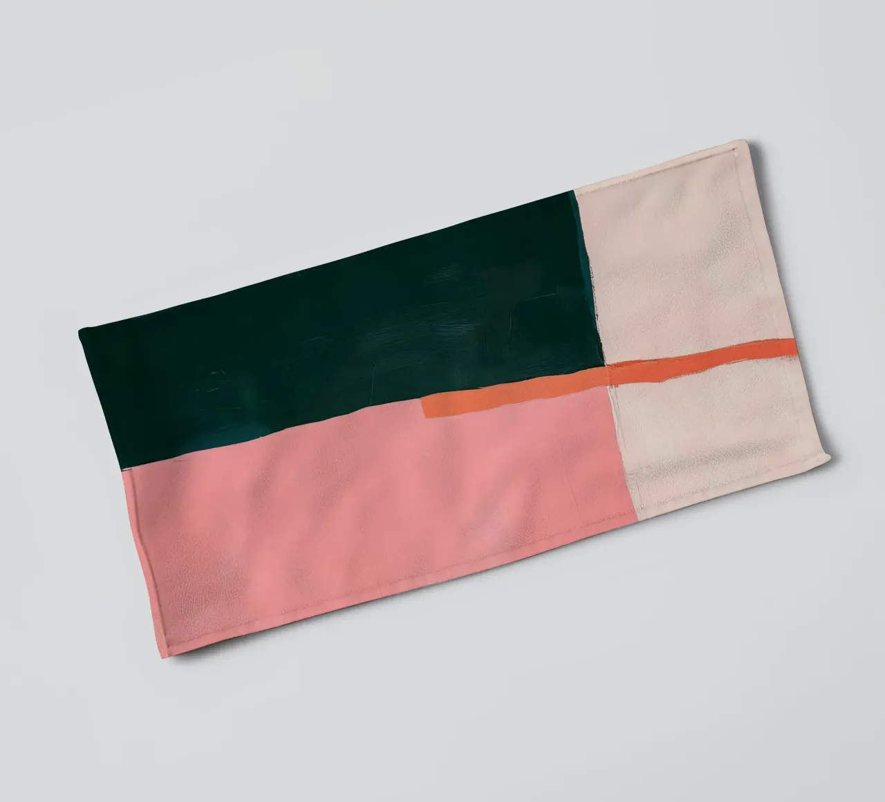 Composizione minimalista in rosa e verde asciugamano da bagno da Euphoria Theresa