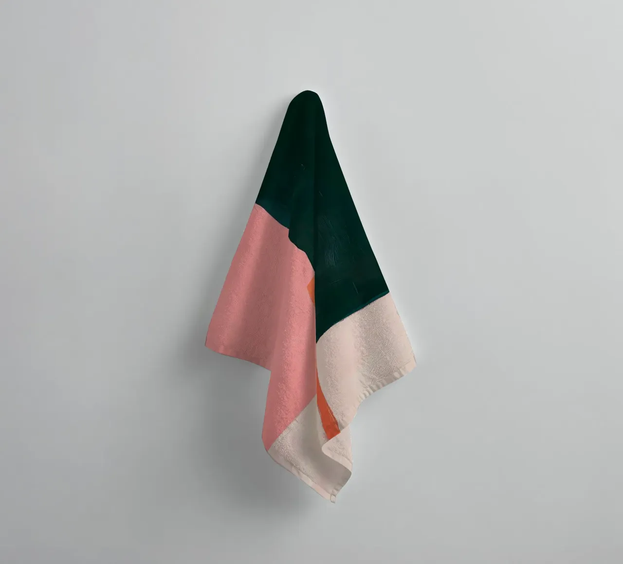 Composizione minimalista in rosa e verde asciugamano da bagno da Euphoria Theresa