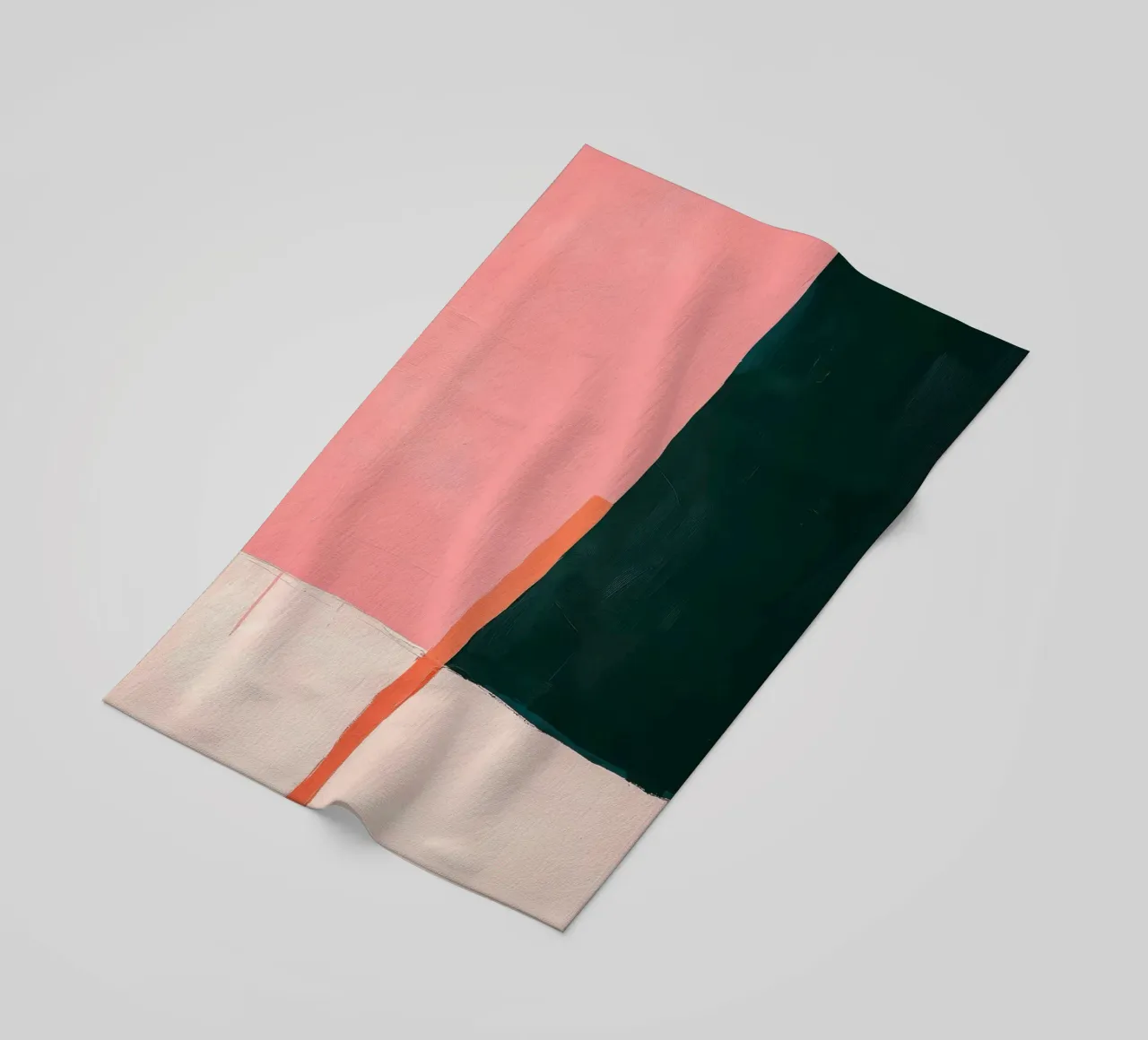 Composizione minimalista in rosa e verde telo mare da Euphoria Theresa
