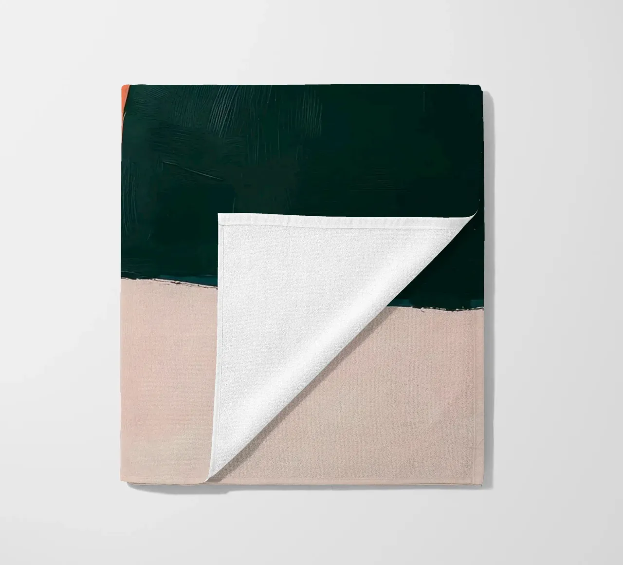 Composizione minimalista in rosa e verde telo mare da Euphoria Theresa