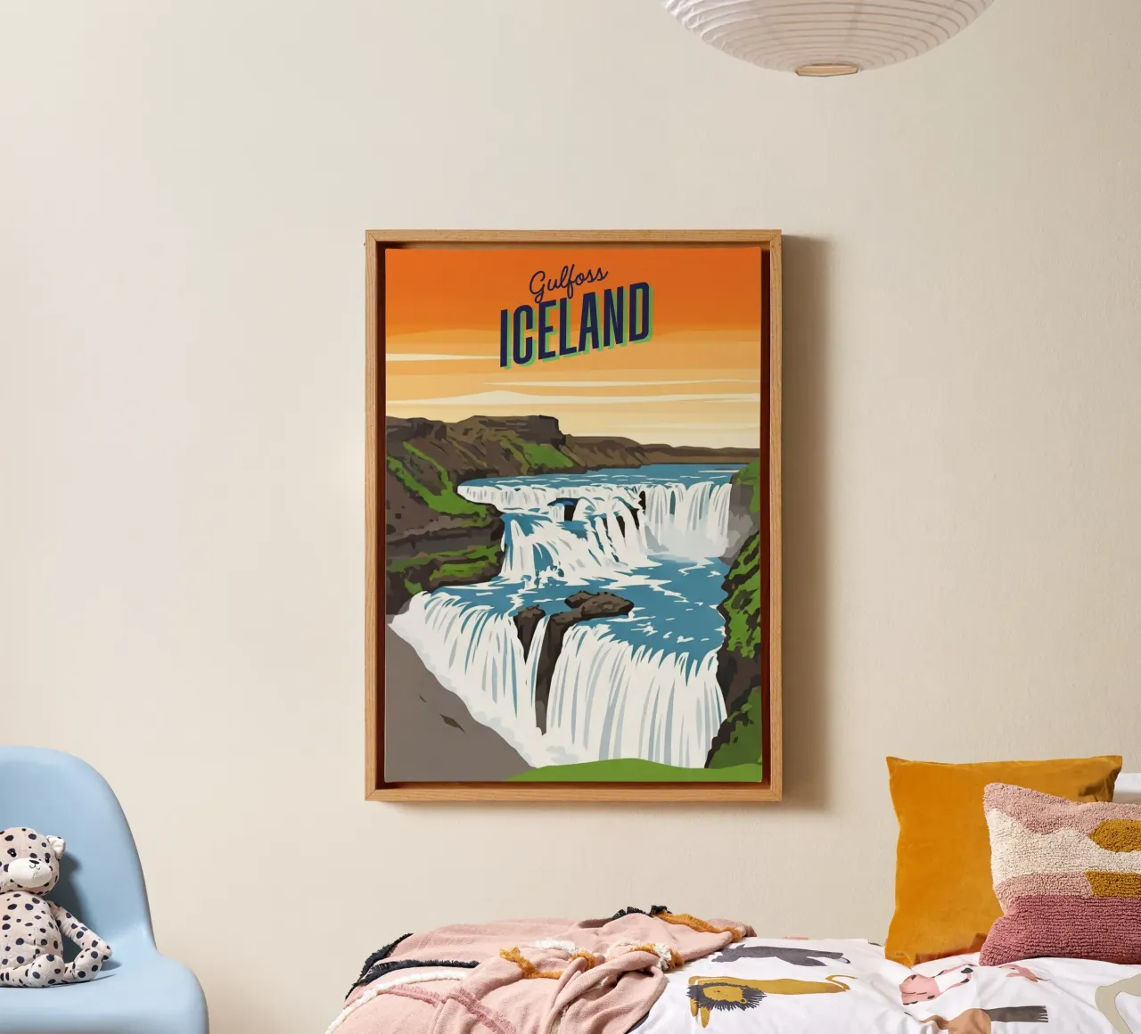 Gullfoss: The Golden Ticket, Iceland canvas met Baklijst van ZEN VACATION