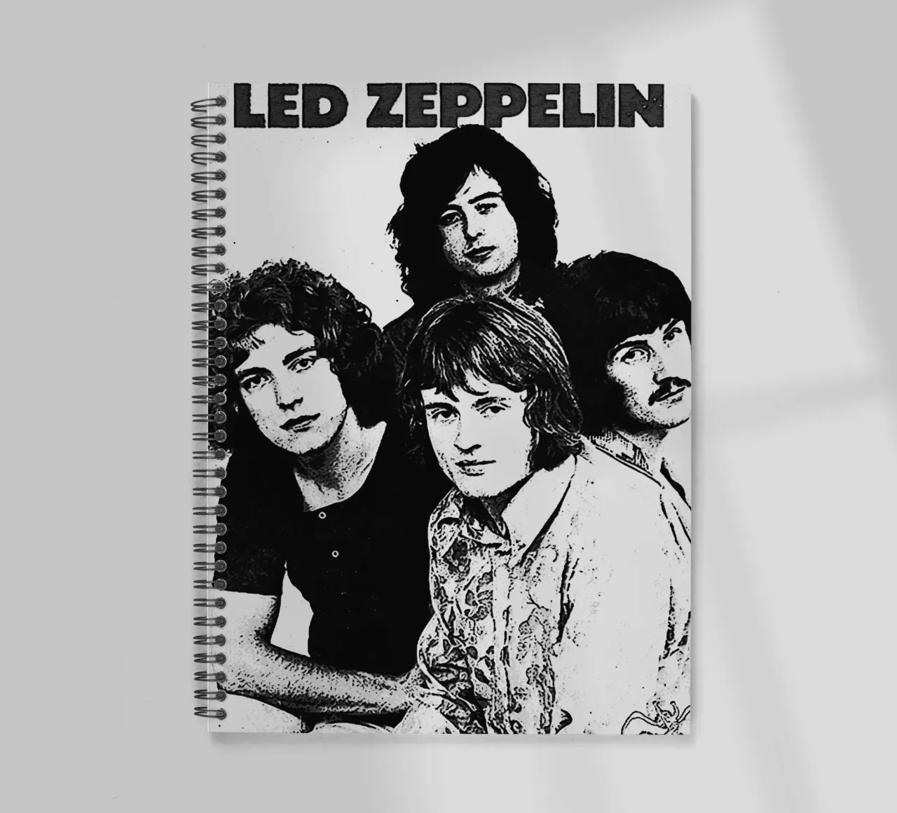 led zeppelin band art spiral notebook by vanhesling