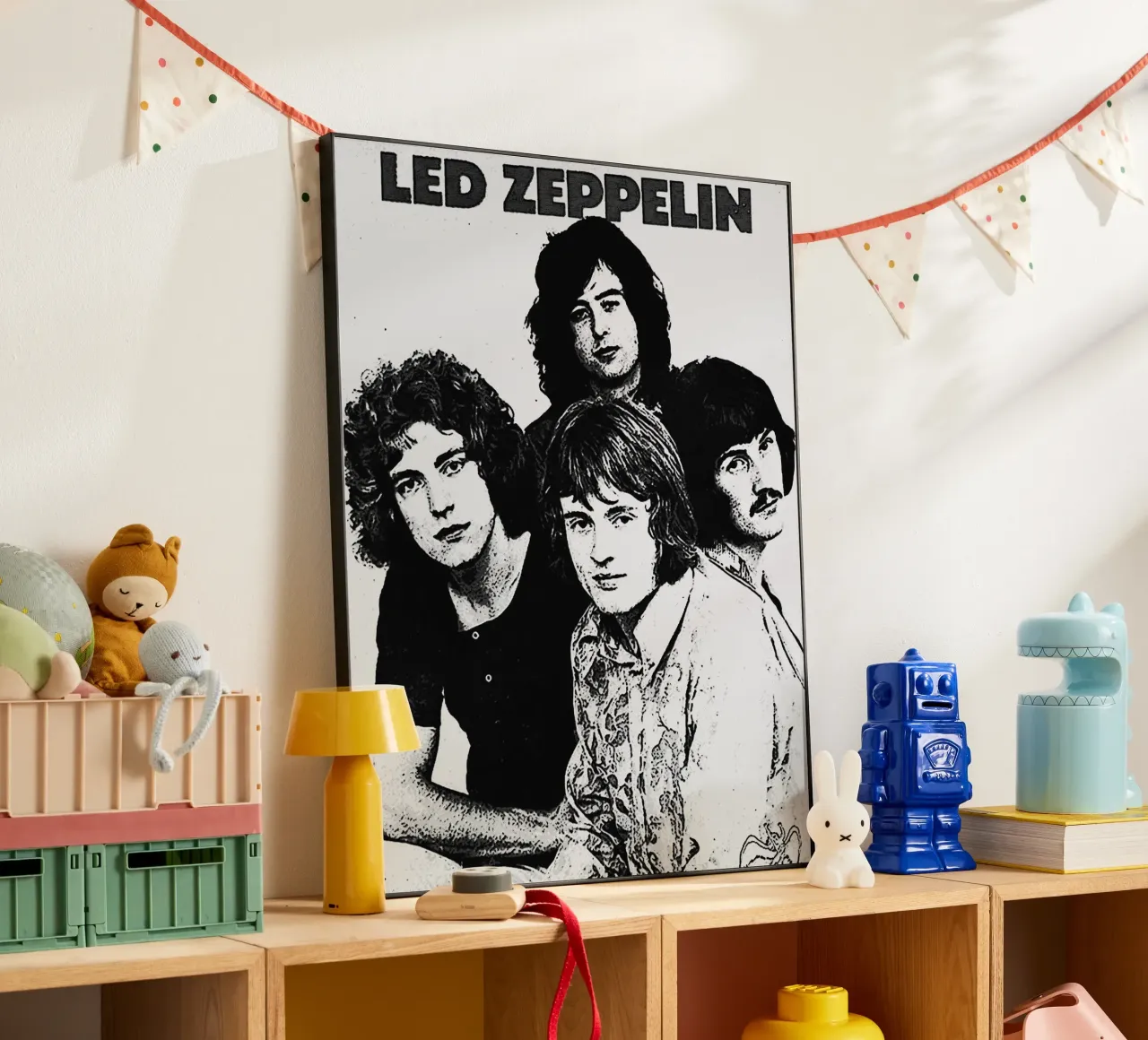led zeppelin band art alu-dibond by vanhesling