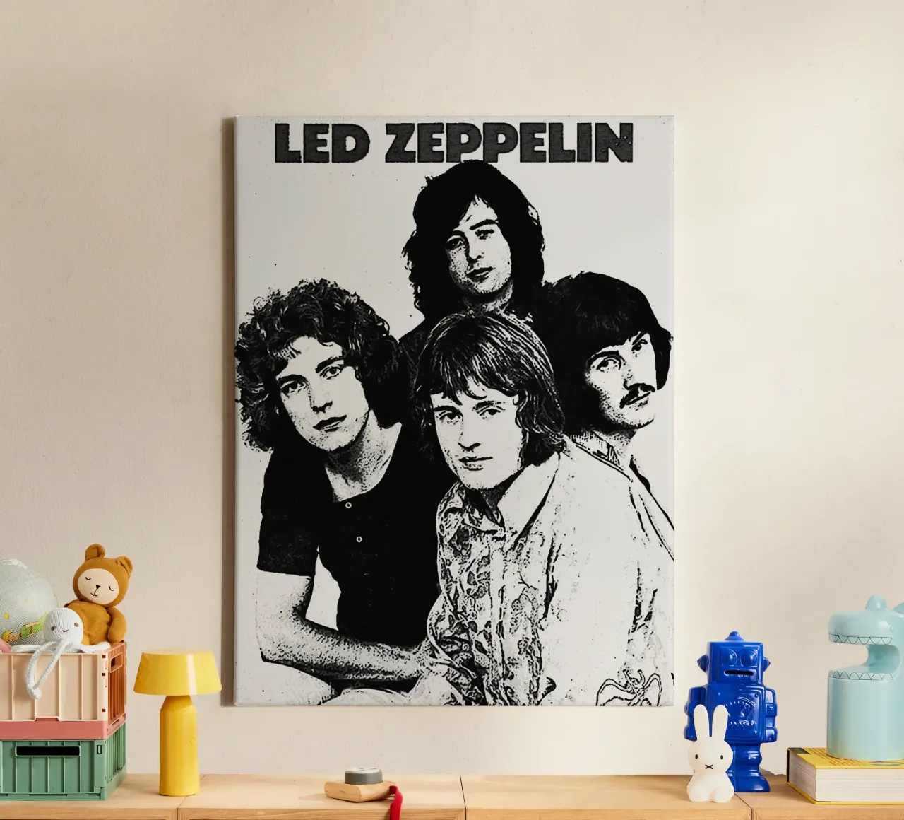 led zeppelin band art canvas by vanhesling