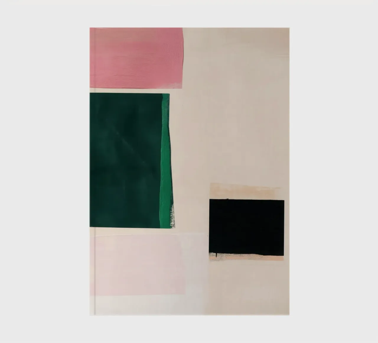 Art minimaliste Japandi en rose & vert carnet de notes de Euphoria Theresa