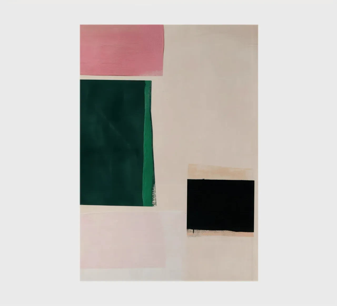 Art minimaliste Japandi en rose & vert carnet de notes de Euphoria Theresa