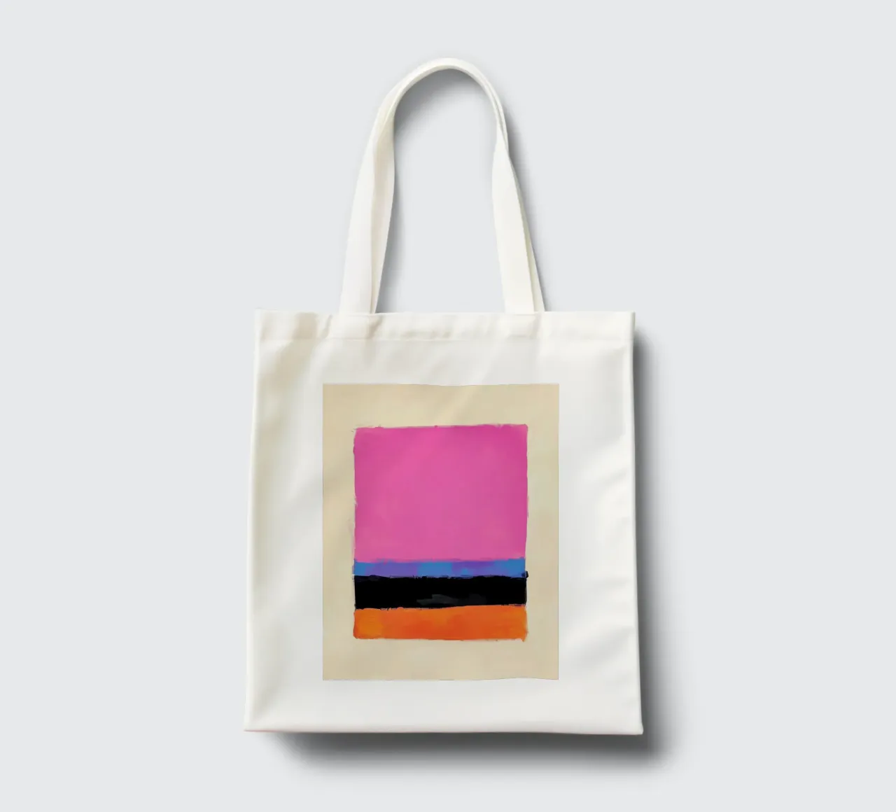 Composizione astratta in rosa, viola e arancione borsa in juta da Euphoria Theresa