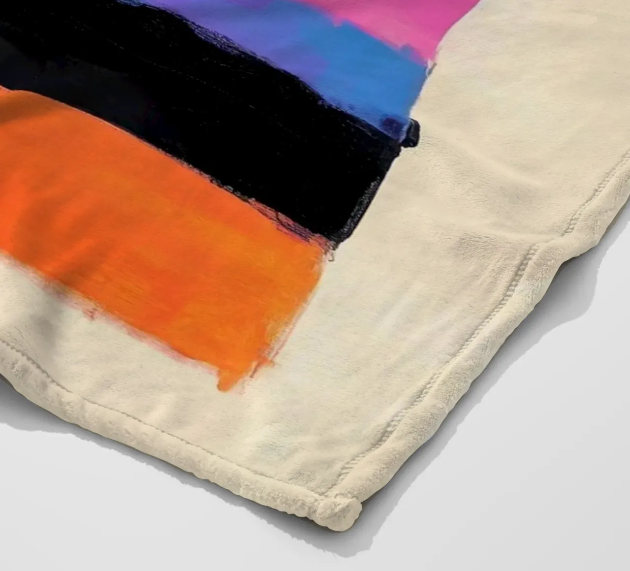 Composizione astratta in rosa, viola e arancione coperta in pile da Euphoria Theresa