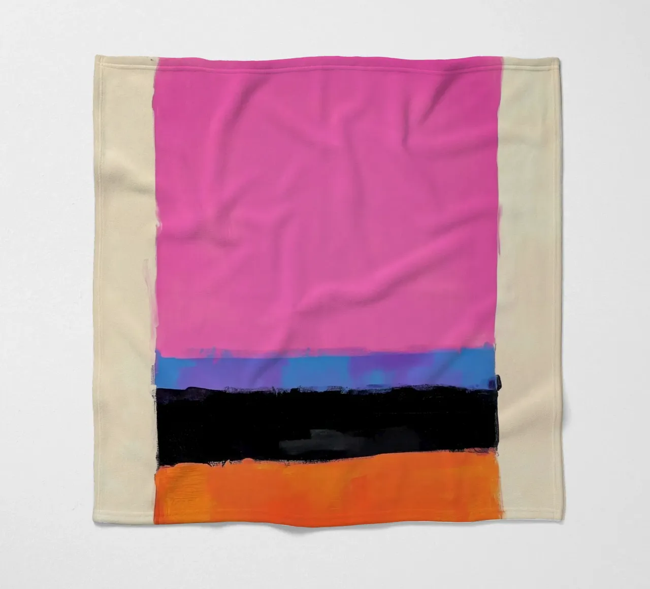 Composizione astratta in rosa, viola e arancione coperta in pile da Euphoria Theresa