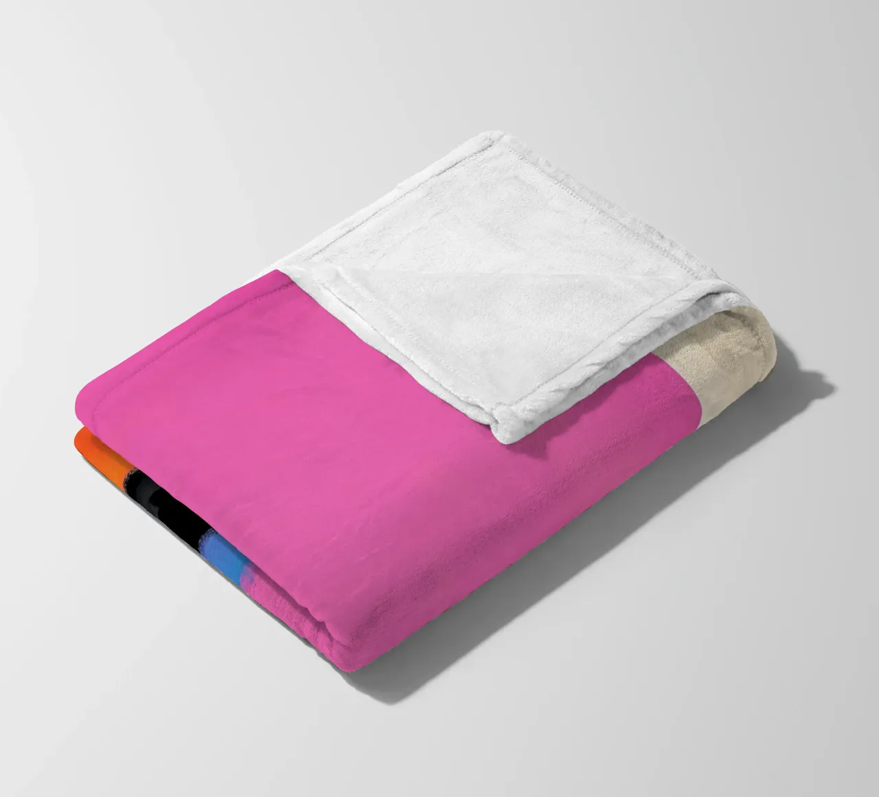 Composizione astratta in rosa, viola e arancione coperta in pile da Euphoria Theresa