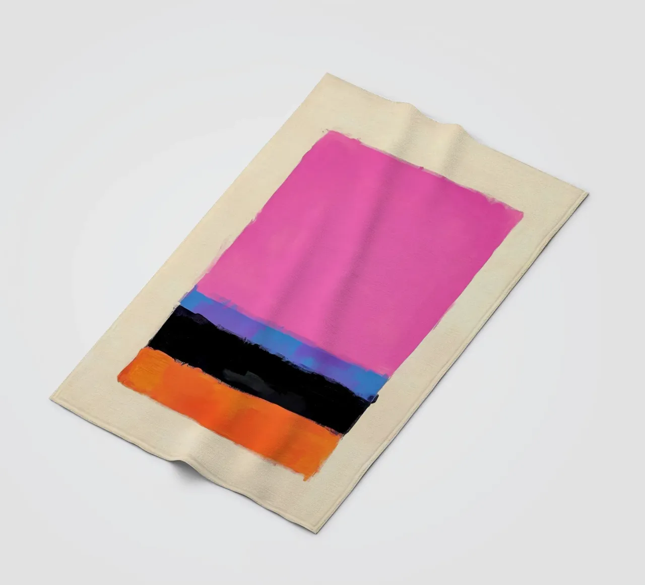 Composizione astratta in rosa, viola e arancione coperta in pile da Euphoria Theresa