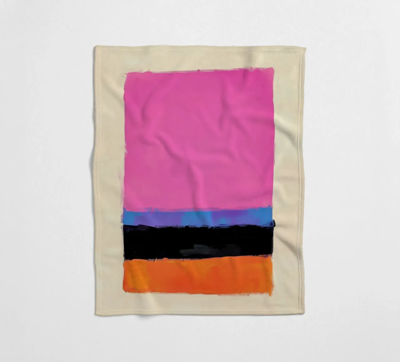 Composizione astratta in rosa, viola e arancione coperta in pile da Euphoria Theresa