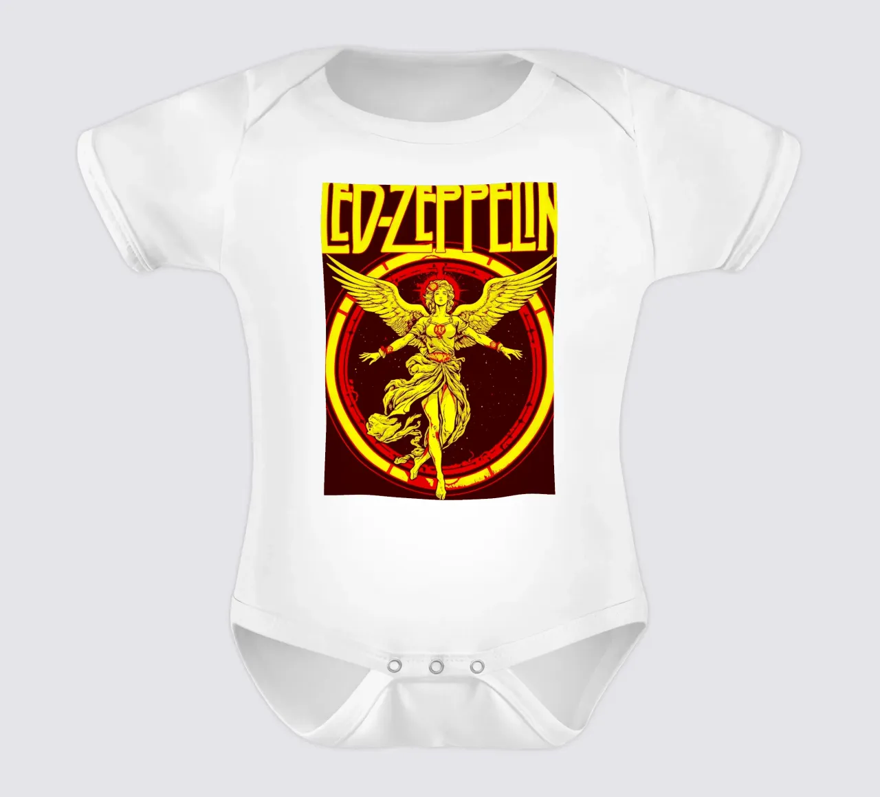 led zeppelin band art short-sleeve baby romper by vanhesling