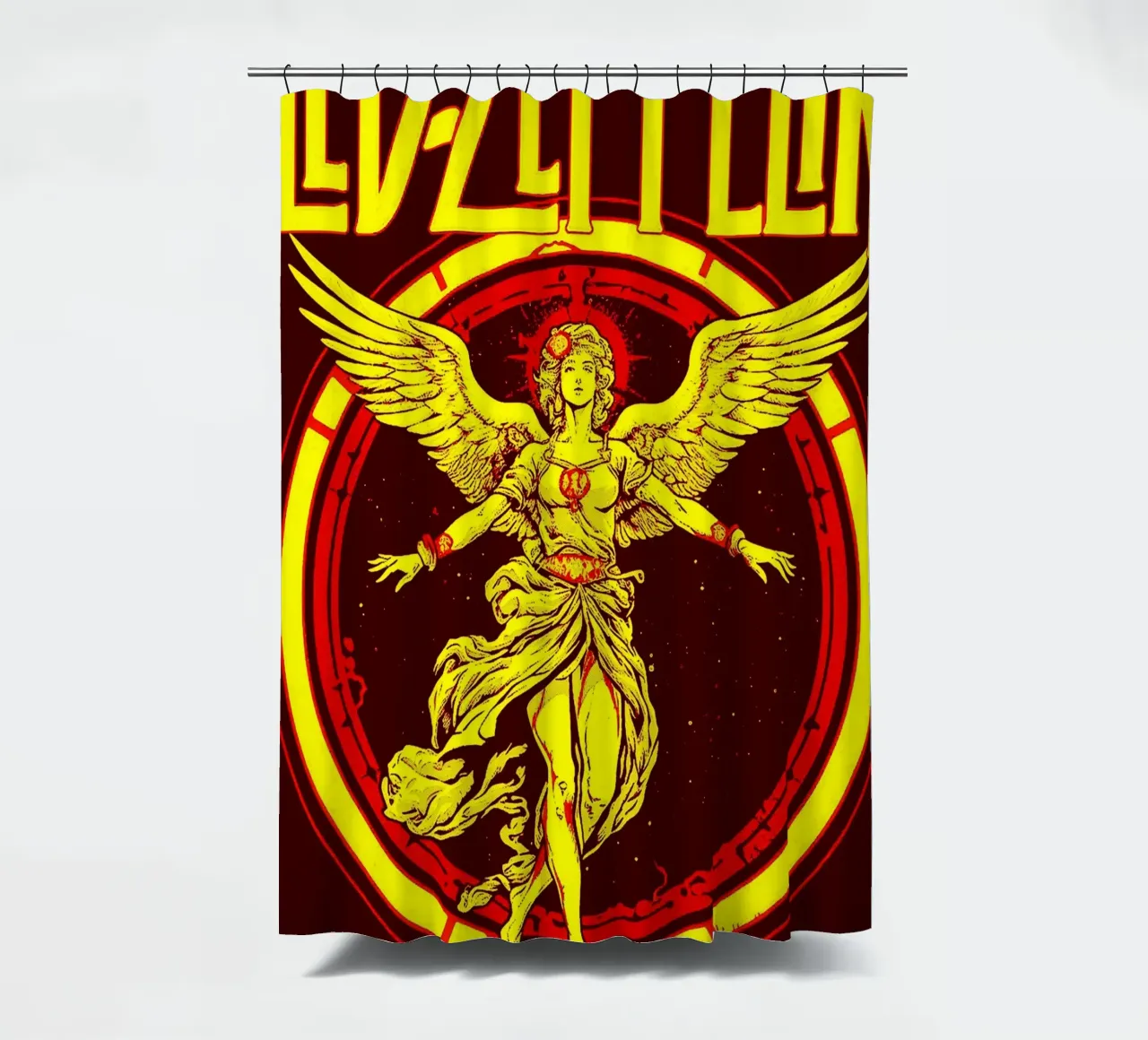 led zeppelin band art shower curtain by vanhesling