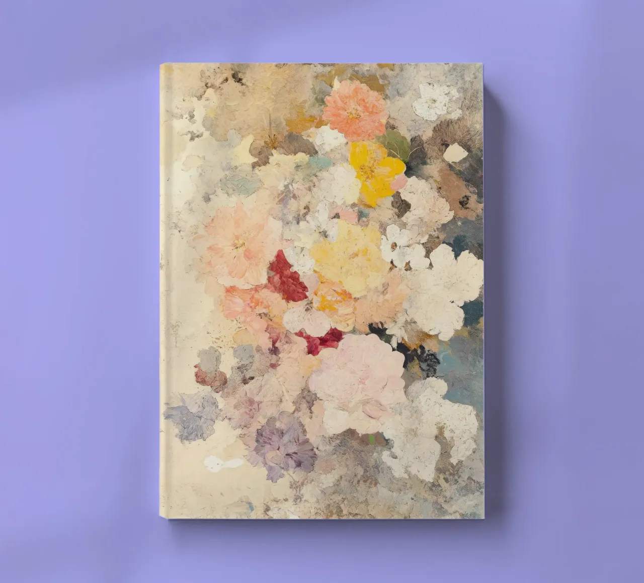 Dipinto a olio d'epoca con composizione floreale astratta diario da Euphoria Theresa