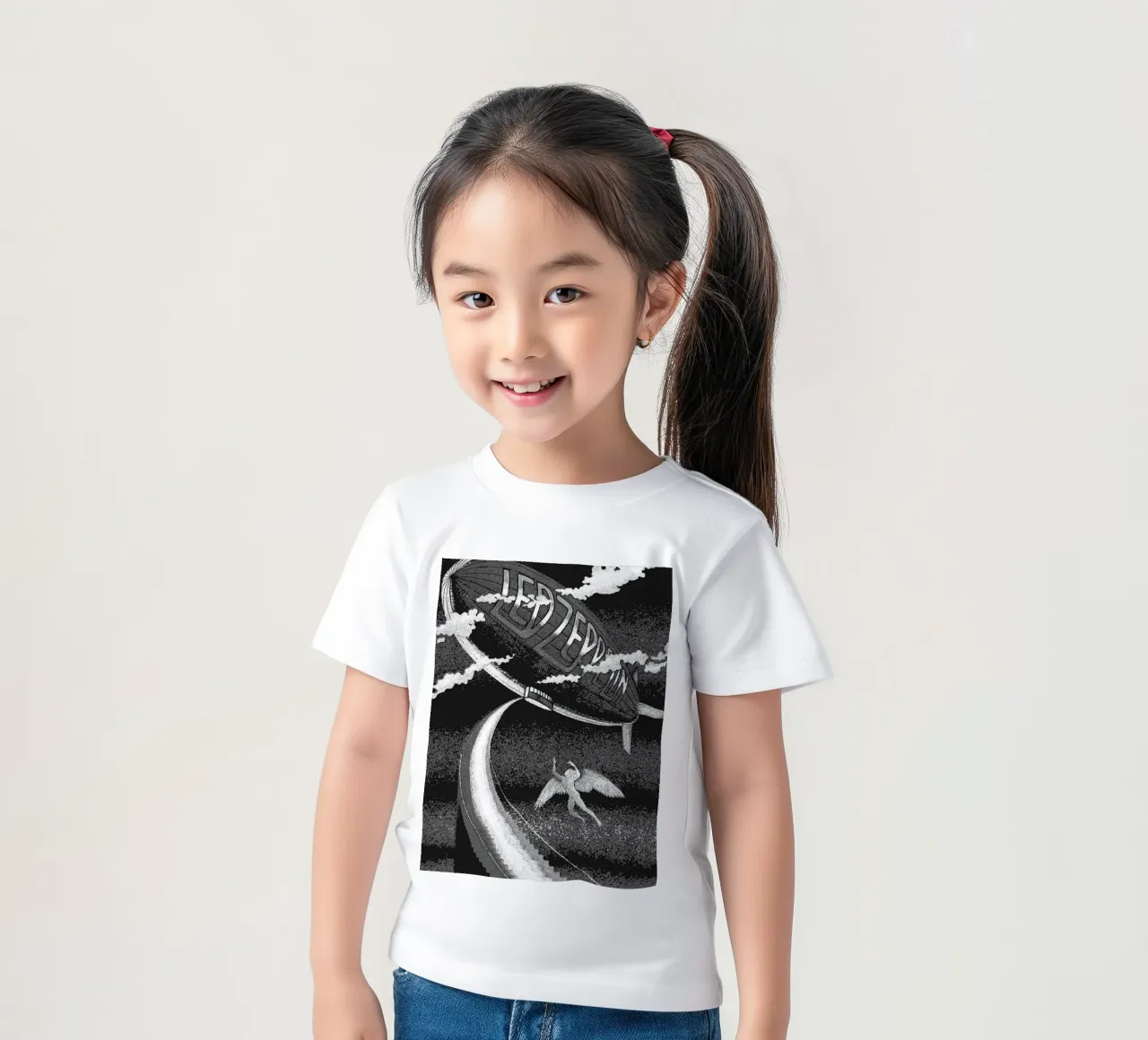 led zeppelin band art kinder t-shirt van vanhesling