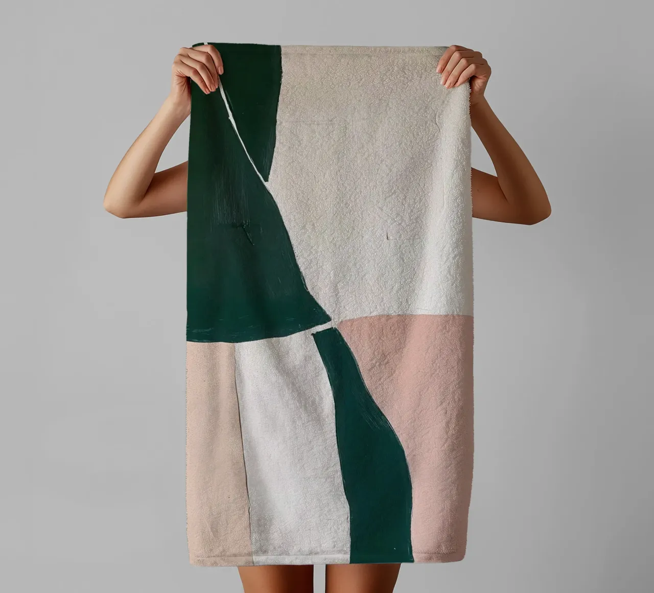 Arte Japandi minimalista con pennellate audaci asciugamano da bagno da Euphoria Theresa