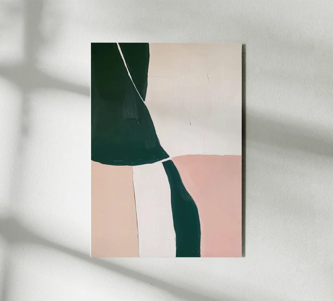Minimalistische Japandi kunst met krachtige penseelstreken forex-plaat van Euphoria Theresa
