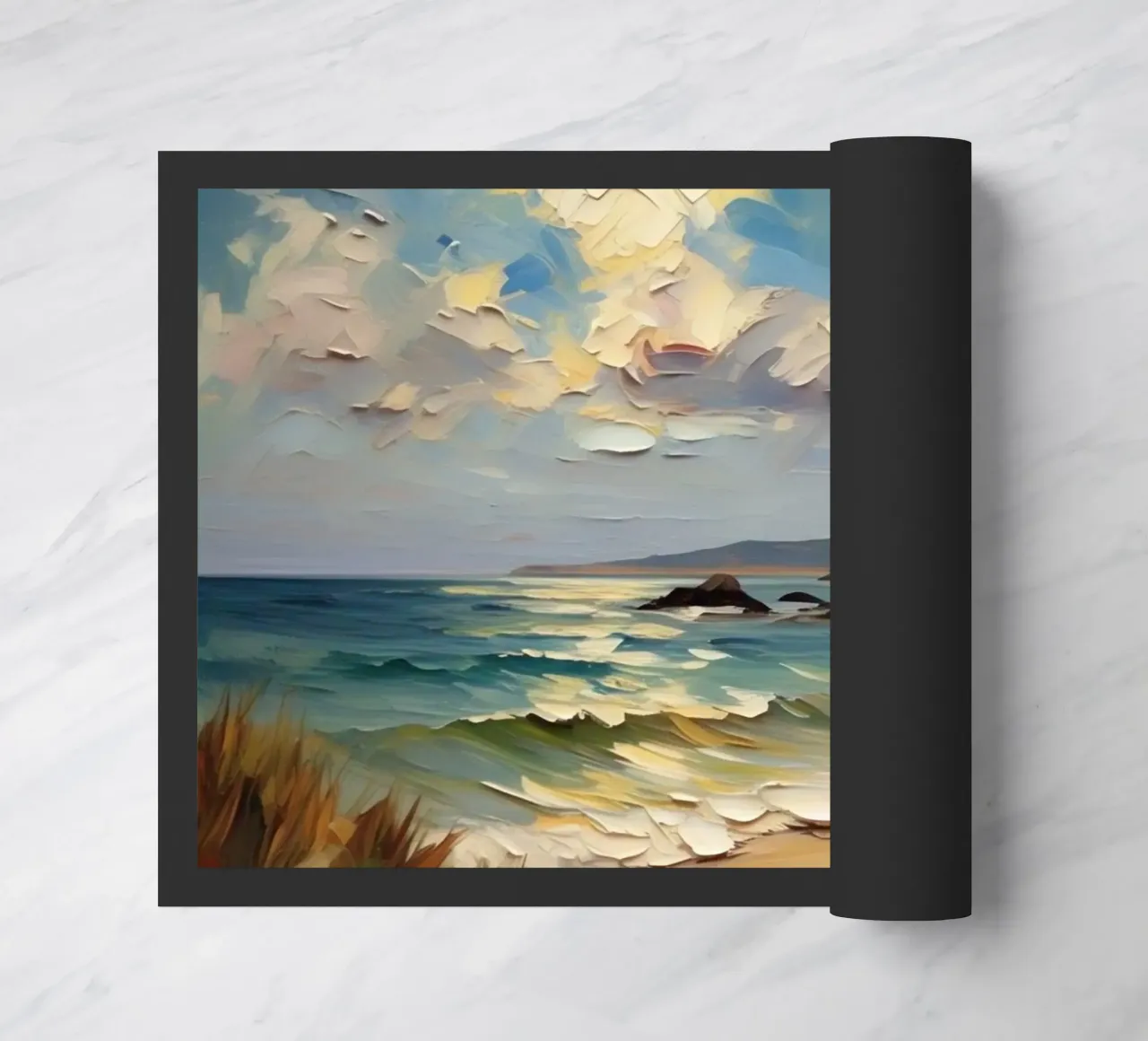 beach waves doormat by Earthly Visions