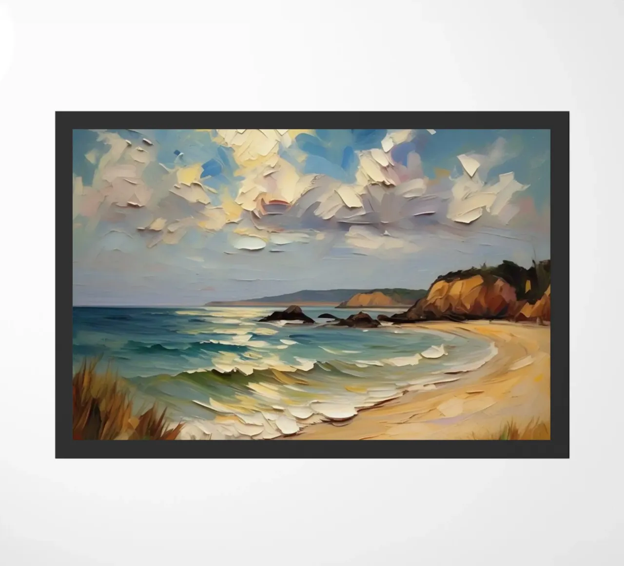 beach waves doormat by Earthly Visions