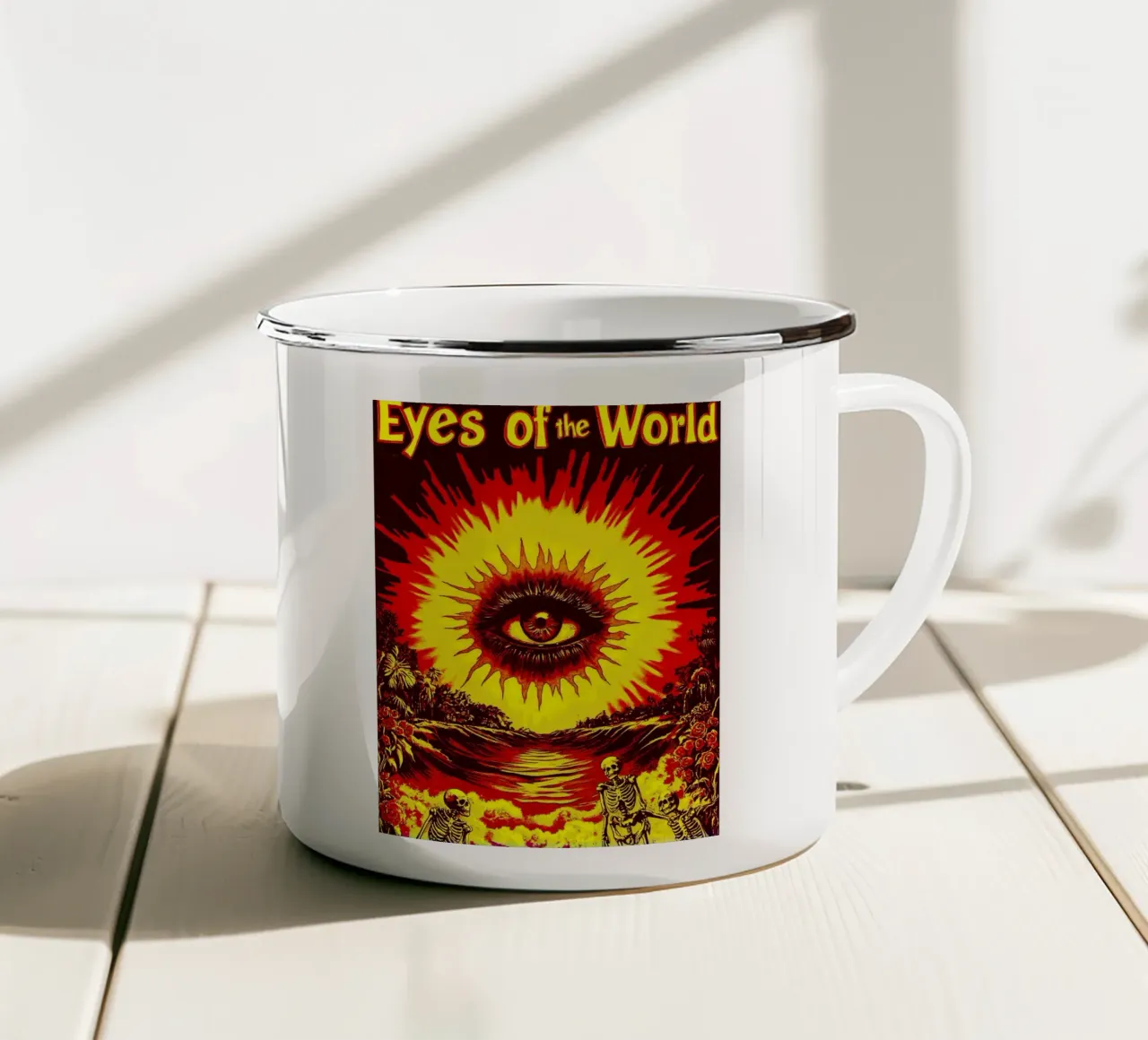 The Grateful Dead tazza in smalto da vanhesling