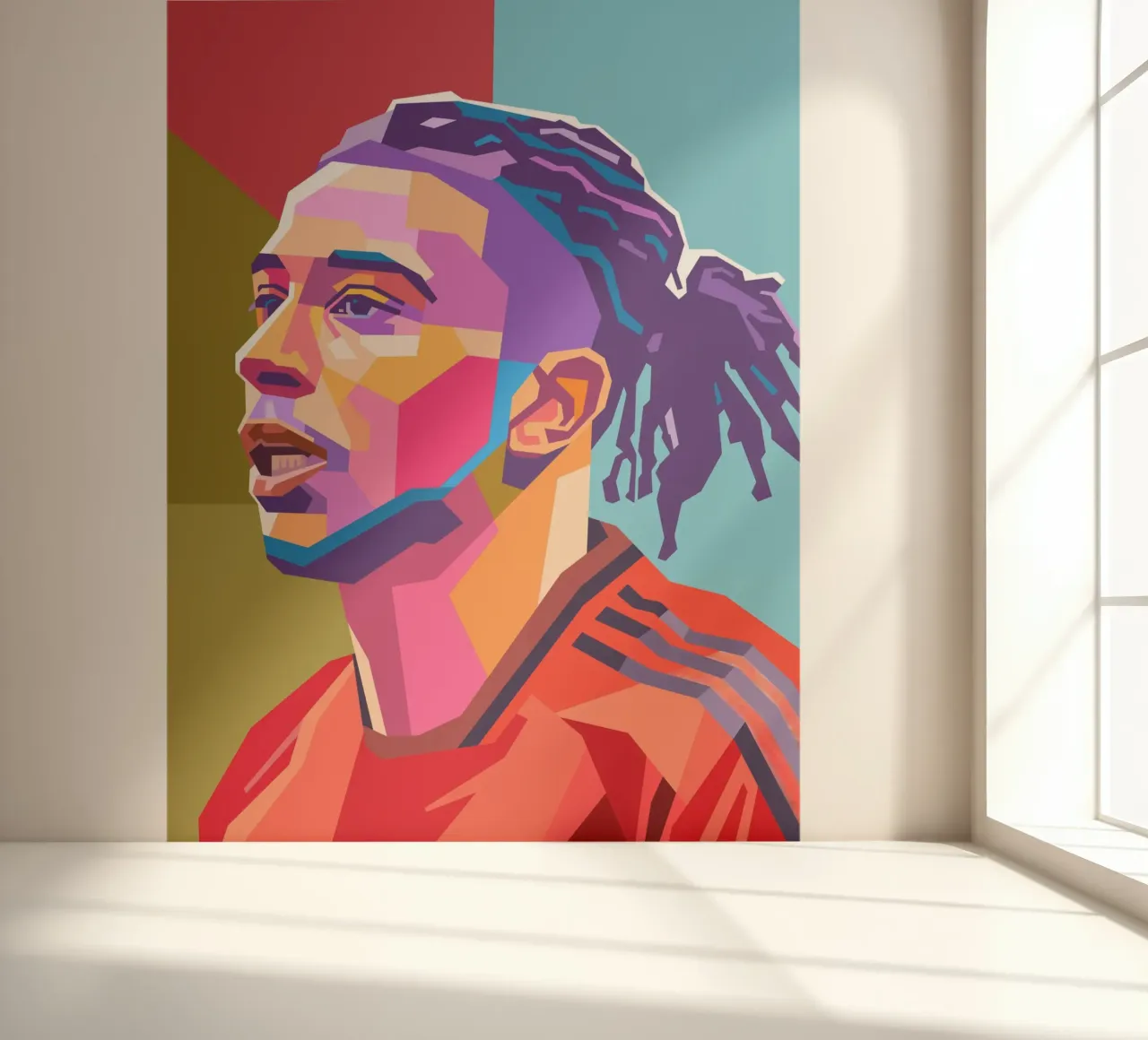 Michael Olise pop art portrait photo wallpaper by Hantamrata