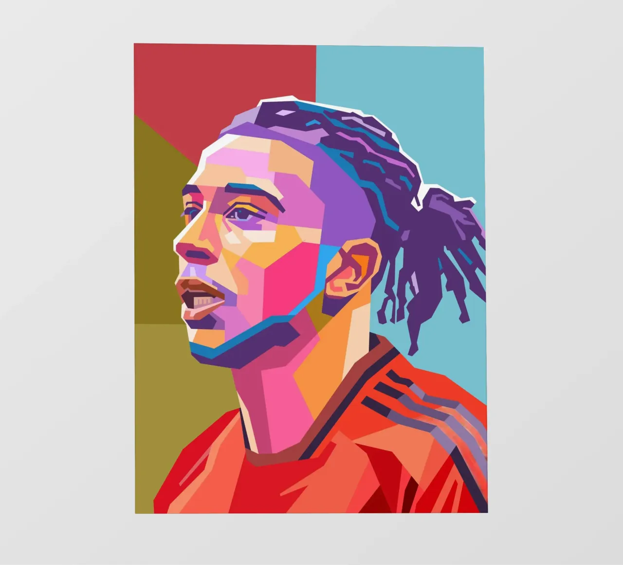 Michael Olise pop art portrait photo wallpaper by Hantamrata