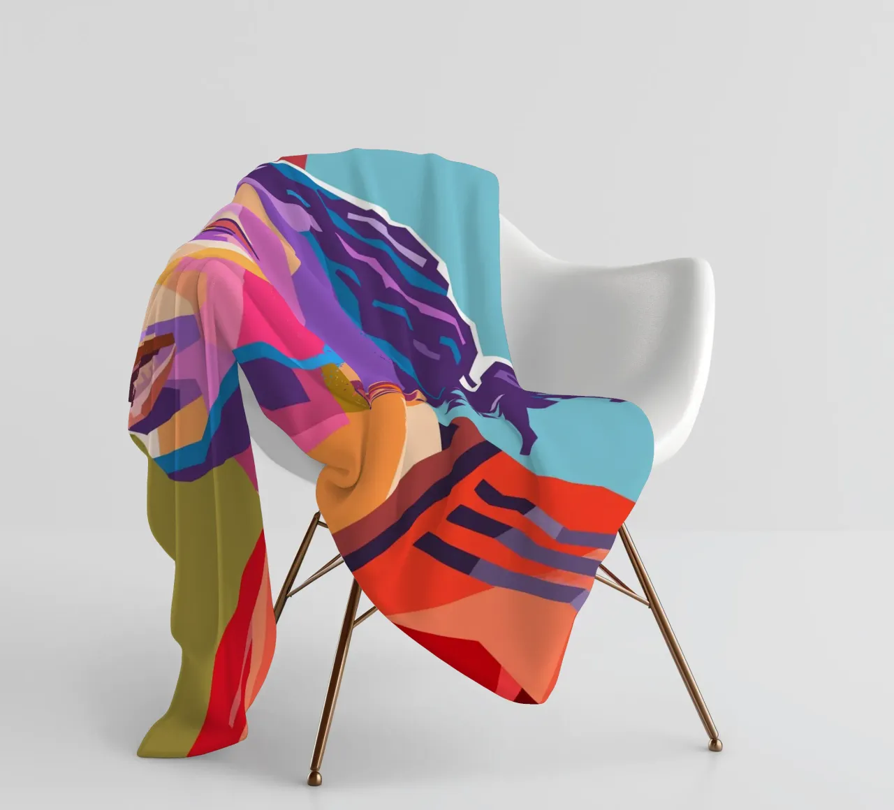 Ritratto pop art di Michael Olise coperta in pile da Hantamrata