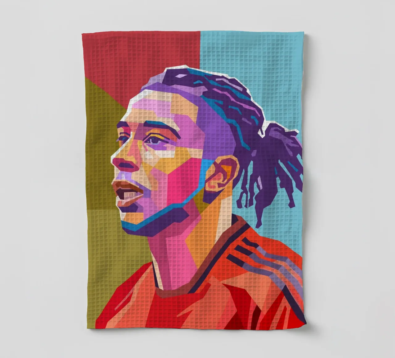 Michael Olise portrait pop art torchon de Hantamrata