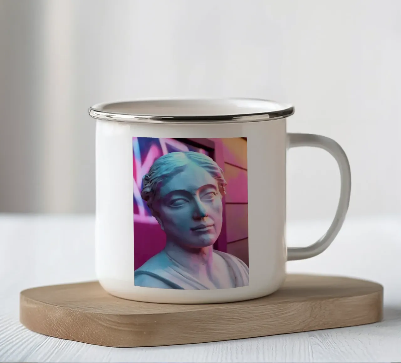 passato artistico tazza in smalto da rafael campezato