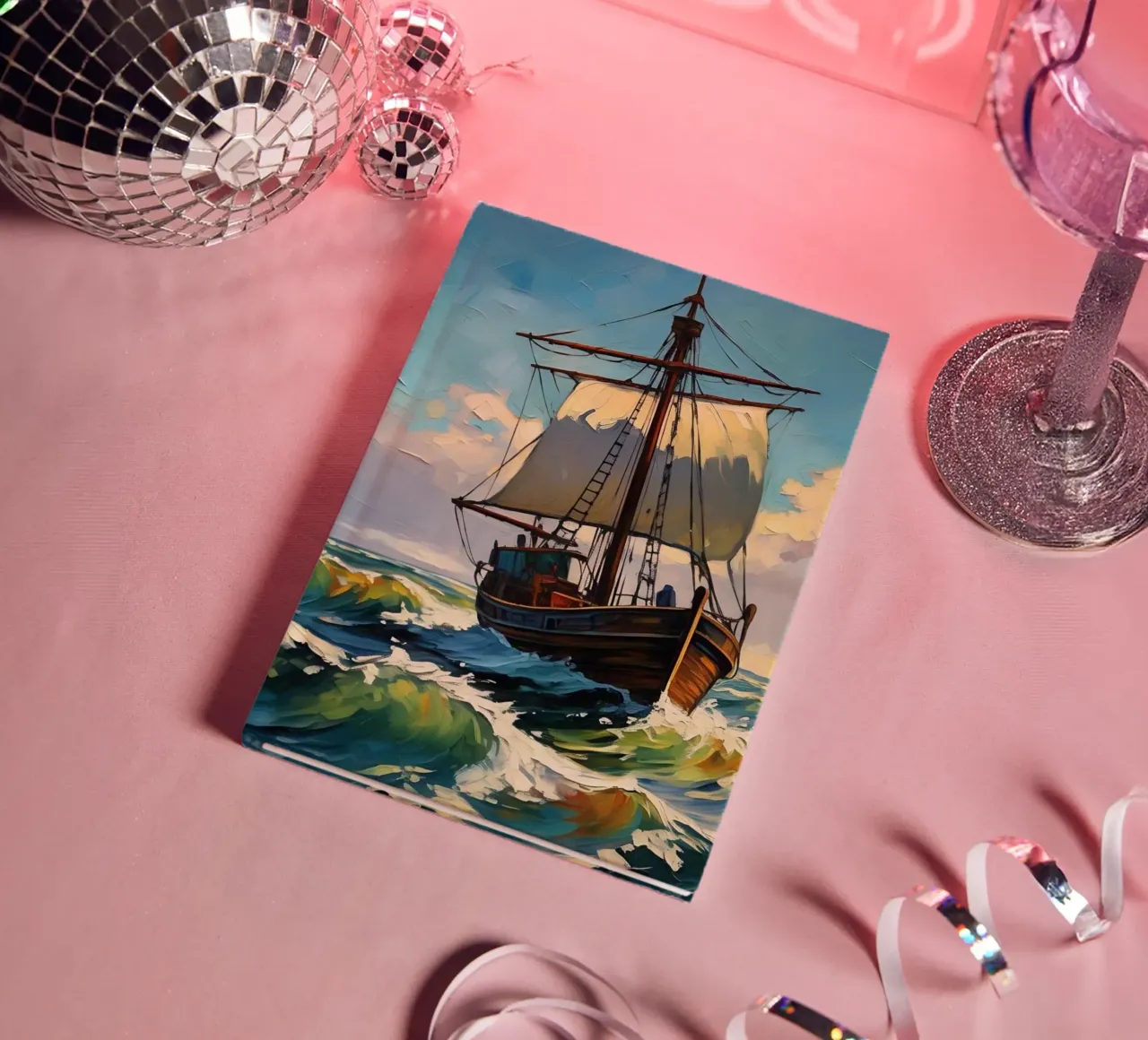sailing ship sails notebook by Earthly Visions