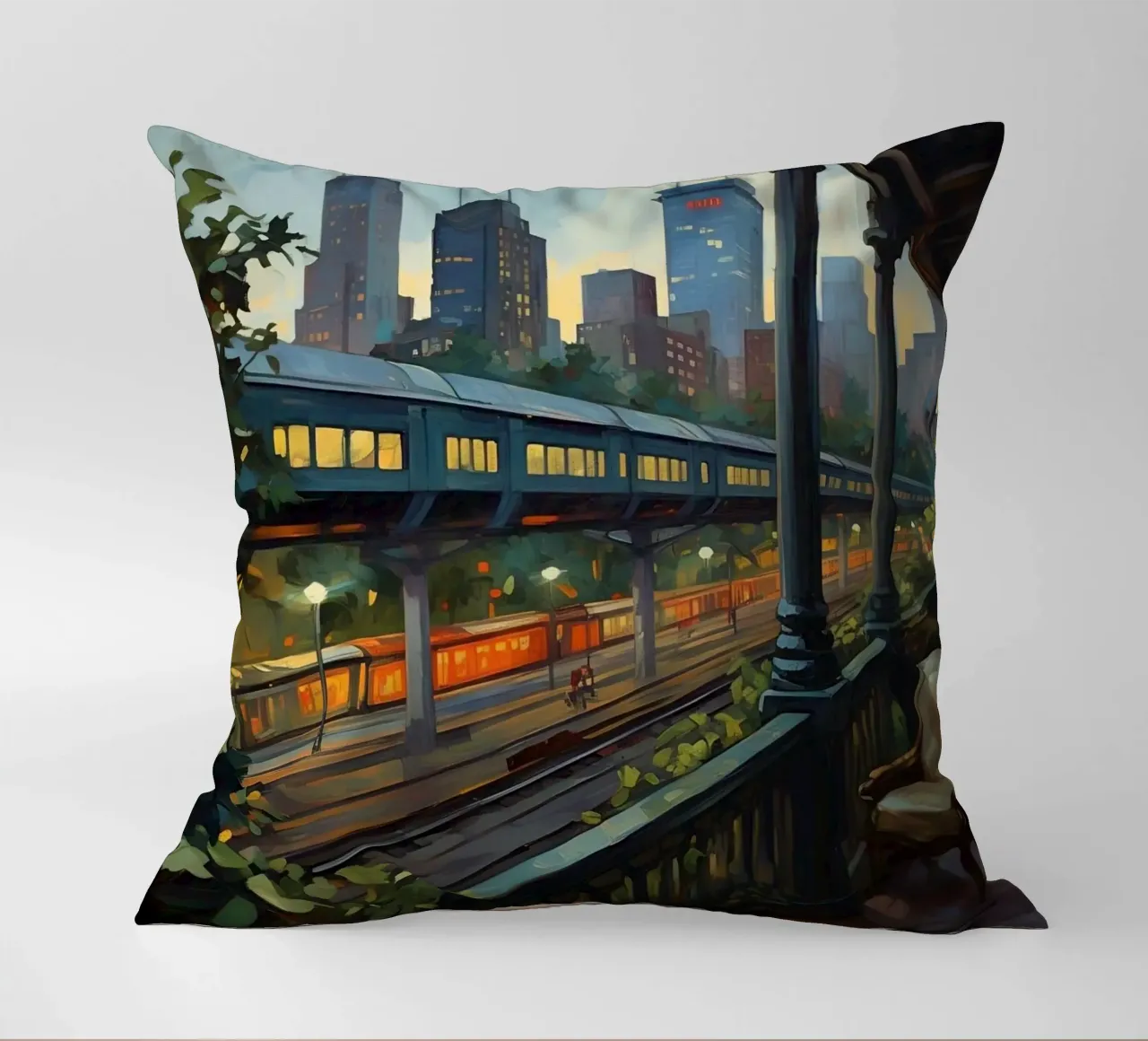 scena urbana balcone cuscino da Earthly Visions