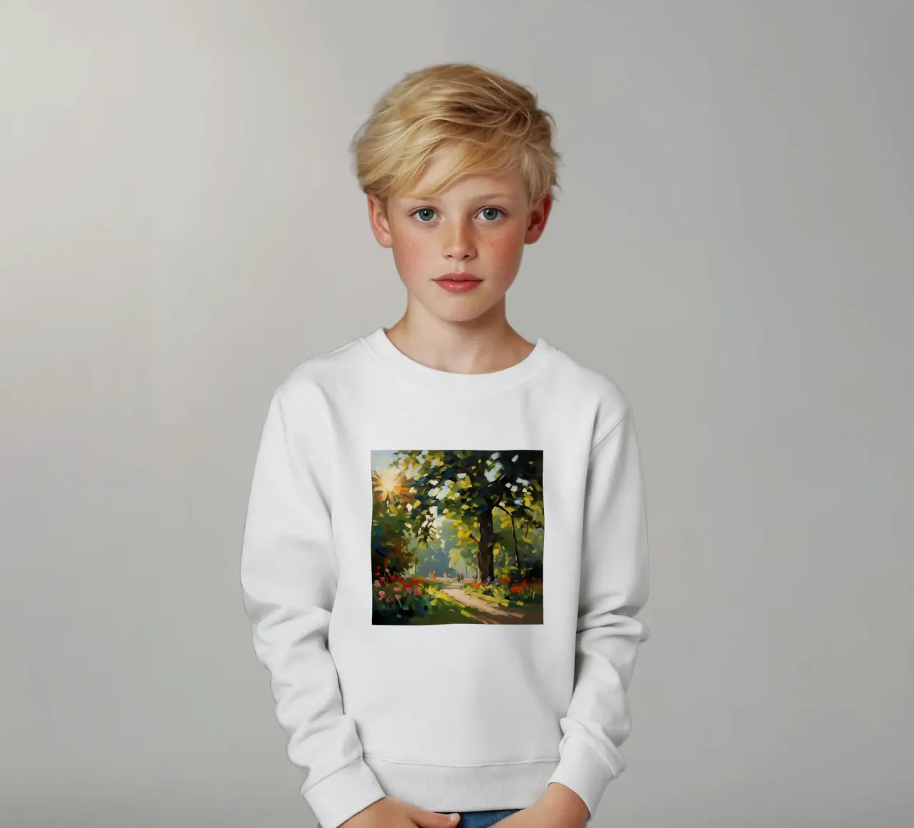 alberi alla luce del sole felpa bambino da Earthly Visions