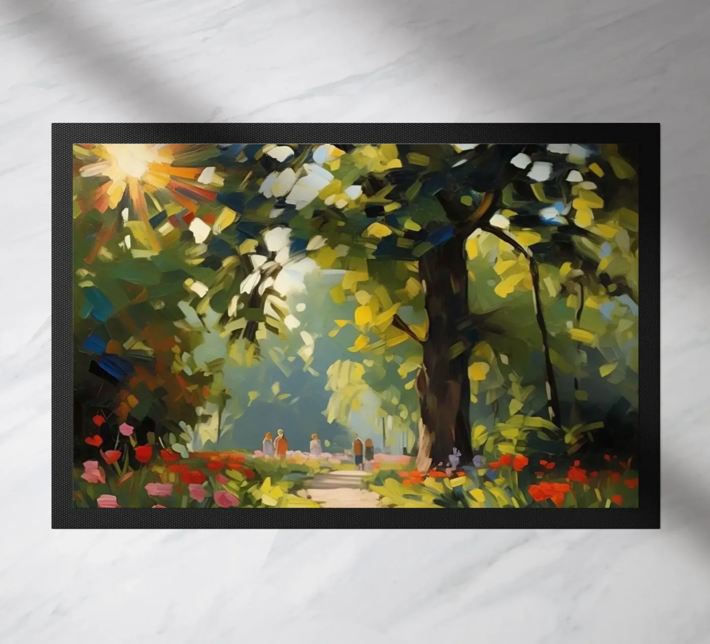 sunlight trees doormat by Earthly Visions