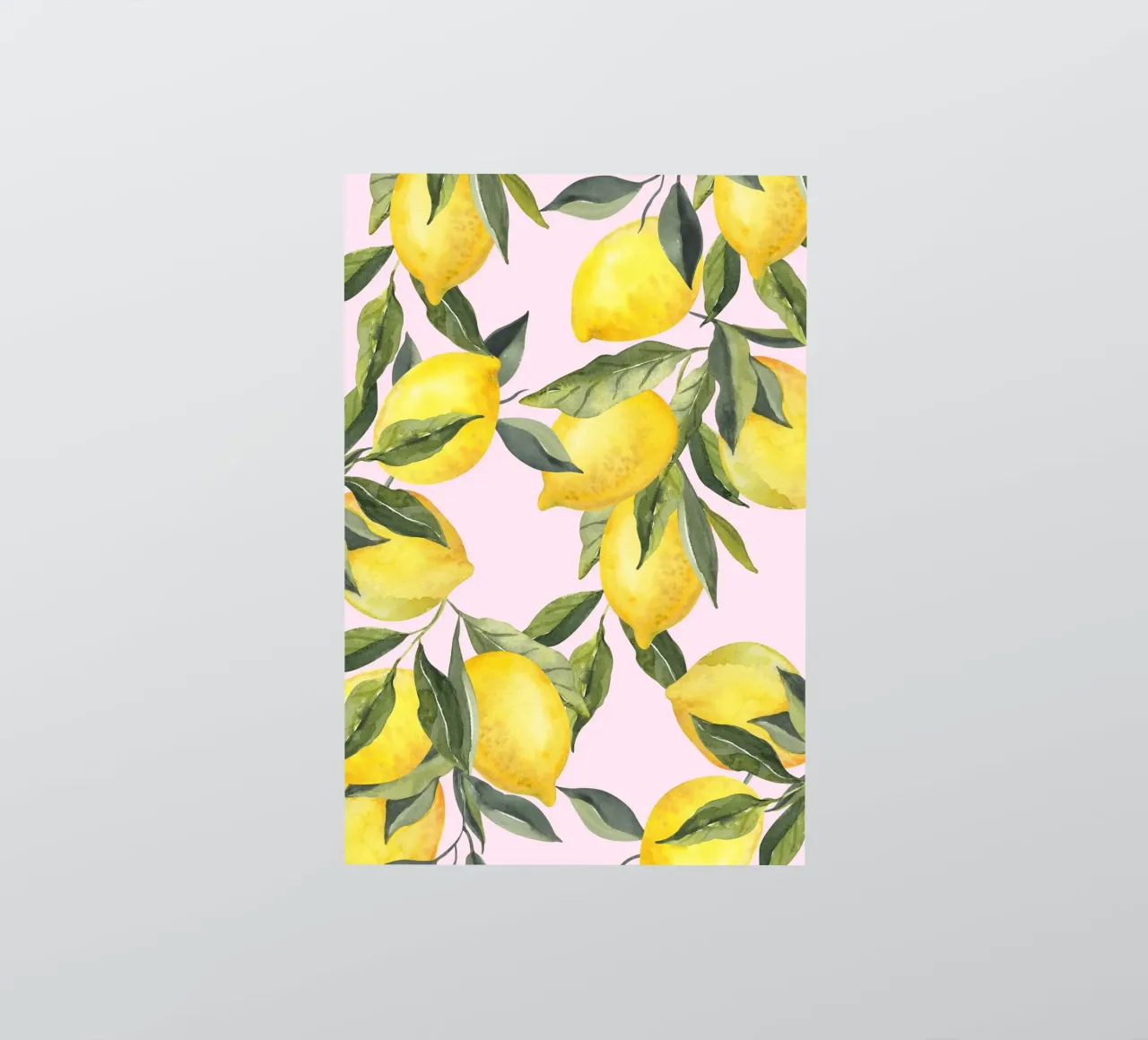 Zitrone drucken rosa, Aquarell Zitrone Poster Sticker von Bella Studio