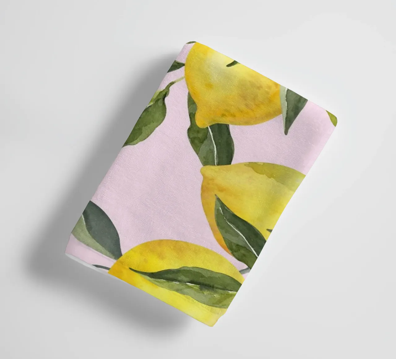 Zitrone drucken rosa, Aquarell Zitrone Poster Handtuch von Bella Studio