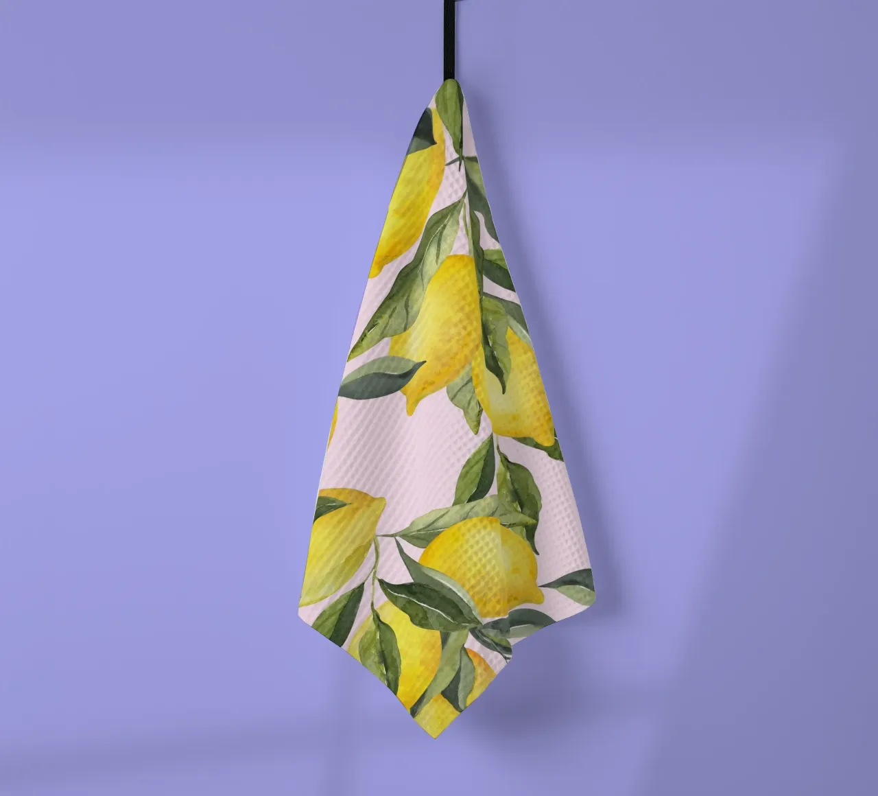 Zitrone drucken rosa, Aquarell Zitrone Poster Geschirrtuch von Bella Studio