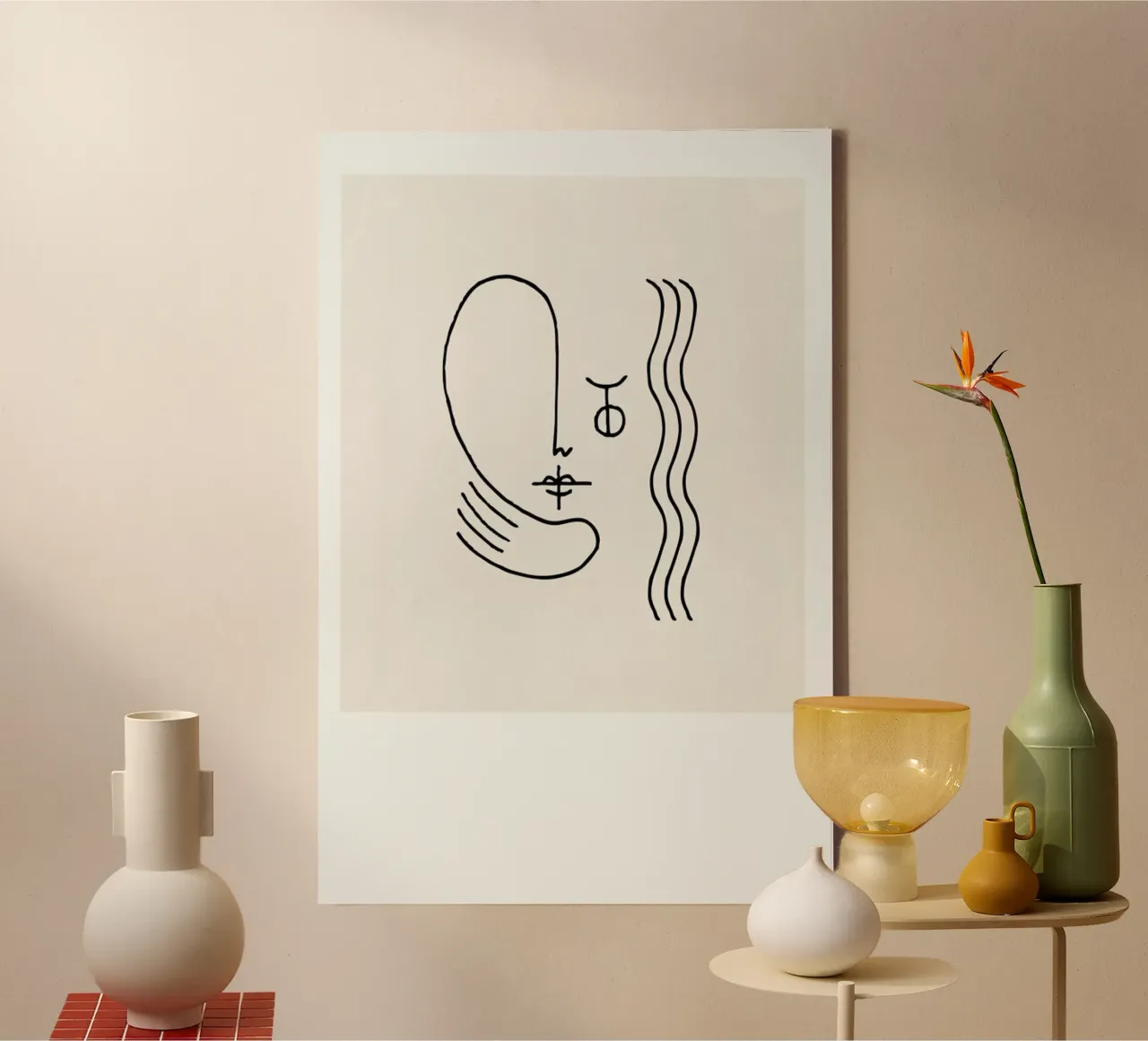 Faces No. 5 tela con Cornice a cassetta da typealive